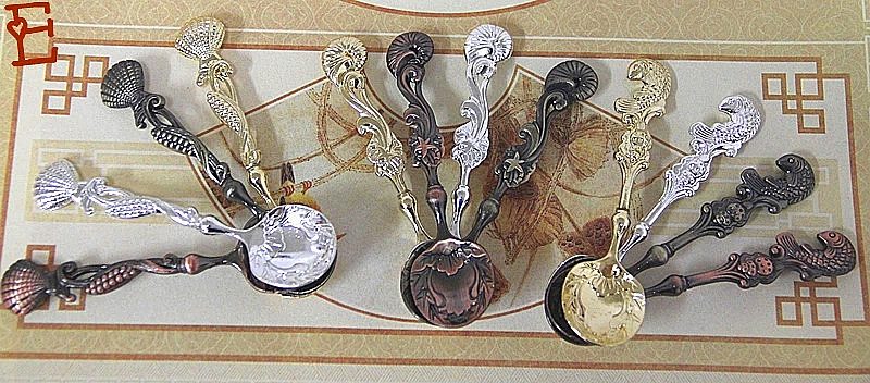 Mixed Batch Ocean Series coffee spoon set for desserts, ice cream, small cocktails, water modification, physical three-dimensional shape, elegant tableware pic 45