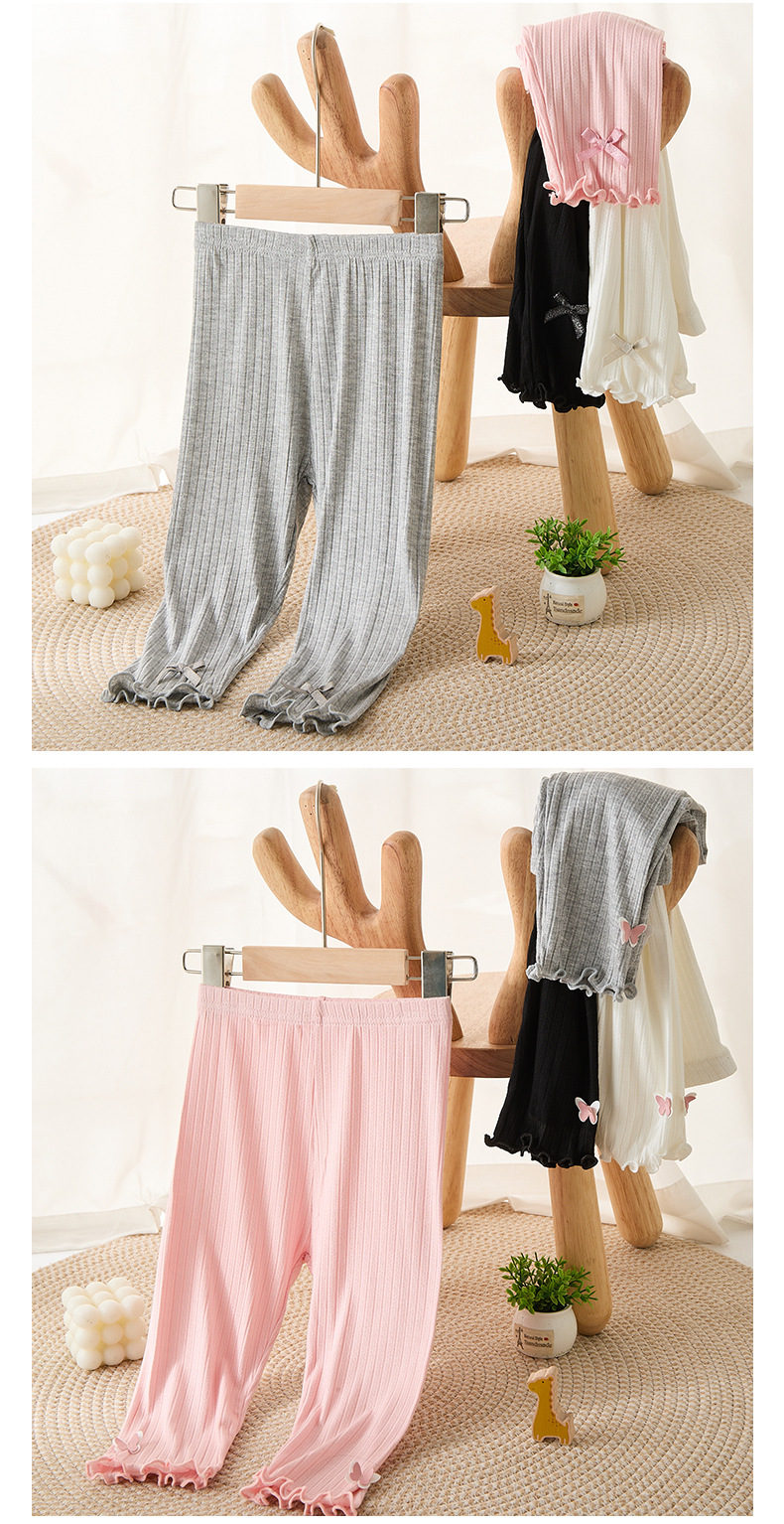 春夏季薄款女童七分打底裤儿童莫代尔宝宝韩版防蚊裤修身外穿裤子详情12