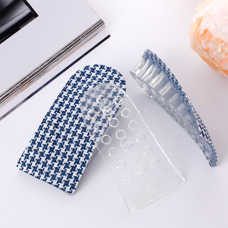 1003 Three-layer inner height-increasing insoles for men and women, invisible casual sports shoes, silicone height-increasing pad, half pad, 3.5cm pic 5