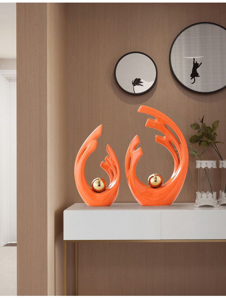 Modern, simple and fashionable design ornaments, creative and light luxury living room TV cabinet, shoe cabinet, entrance hall and antique display stand decoration and arrangement pic 7