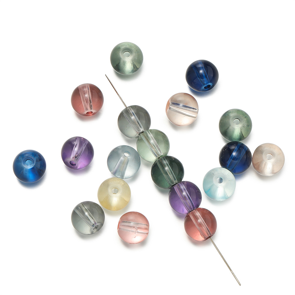 8mm glass beads, transparent crystal beads, round beads, loose beads, diy accessories, high-transparency glass beads, hand-strung beads and matching beads pic 21