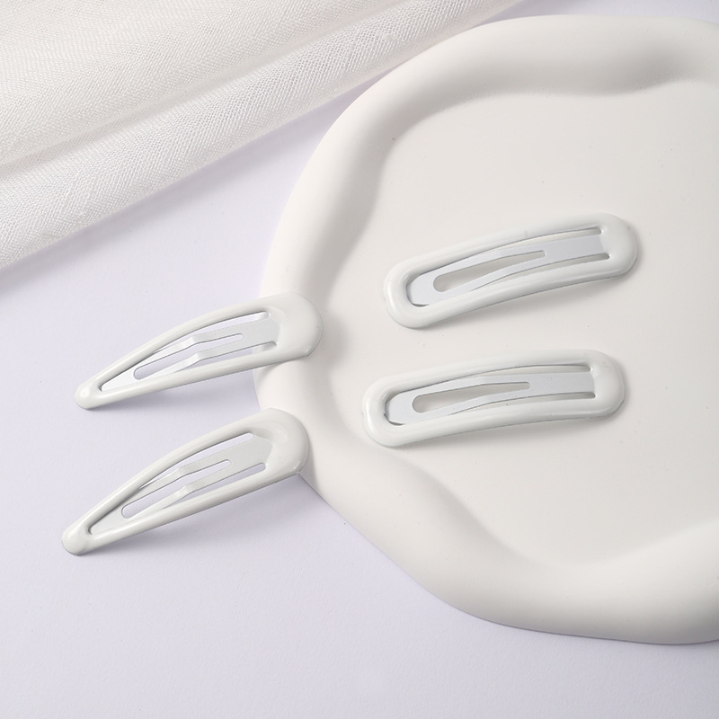 现货新款白色发夹清新甜护士夹刘海发饰bb夹一字夹多款配饰批发详情3