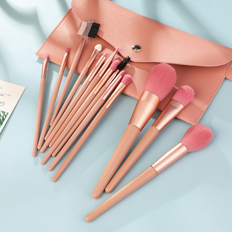 Fashionable 13 macaron-colored beauty brushes, super soft loose powder blush, affordable foundation brushes in full stock pic 5
