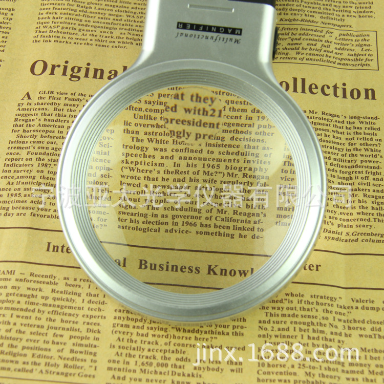 厂家供应 台式 直柄两用90mm光学镜面2.5倍高清阅读led照明放大镜详情6