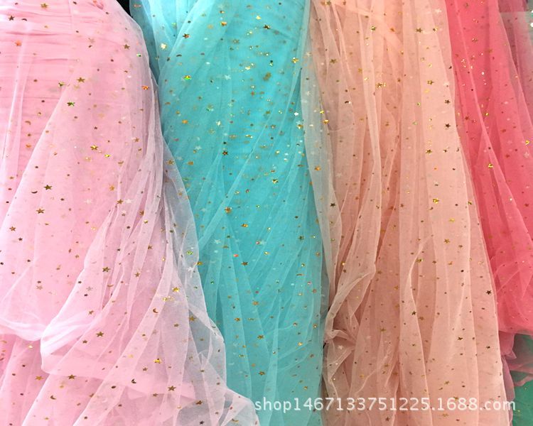 Polyester mesh fabric for clothing, accessories, background shooting, wedding toys, headwear, hair accessories, evening gowns, sequined mesh fabric pic 4