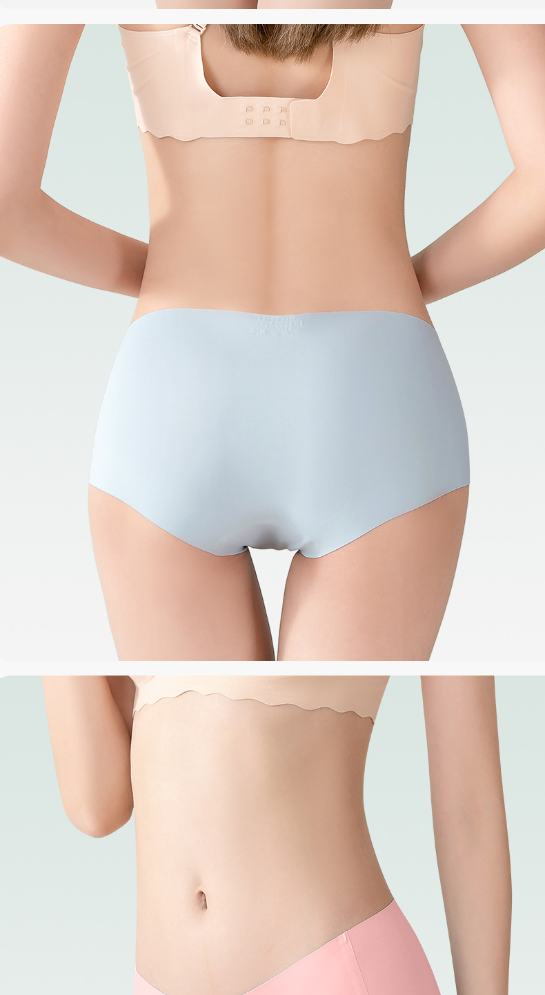 Seamless underwear for women, antibacterial ice silk, one-piece low-waist breathable and sexy triangle pants, summer sports, Japanese style for women pic 38