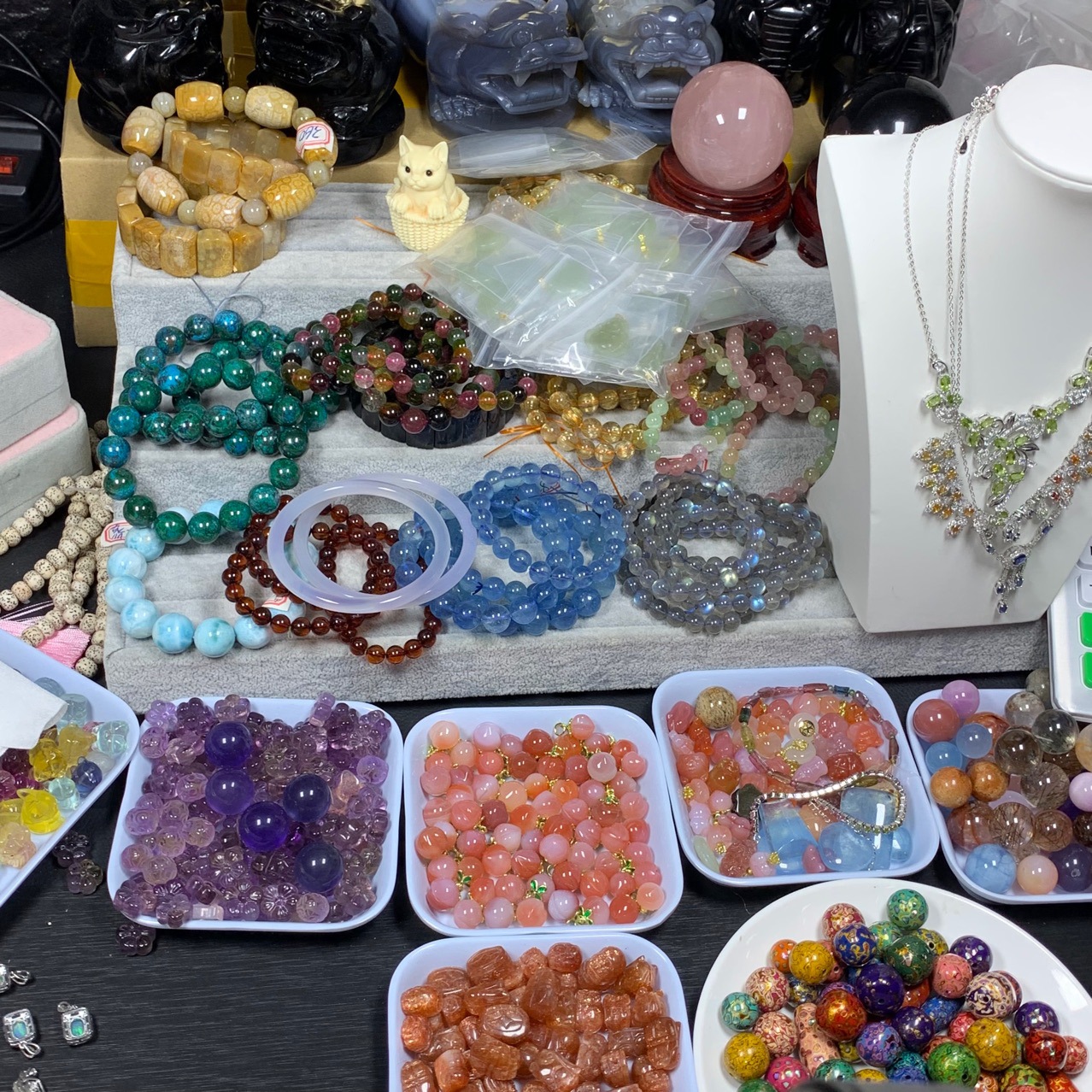 可塘世家【直播专用】 配饰diy手链吊坠戒指水晶海蓝宝草莓晶摆件详情5