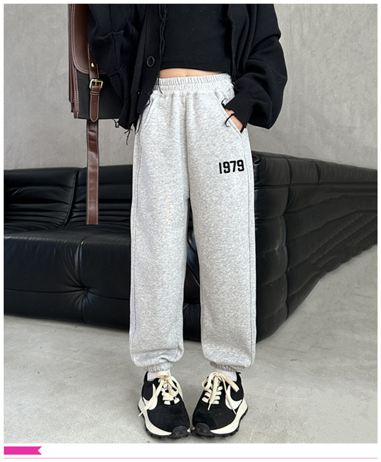 冬季女童加绒裤子外穿秋冬2023新款儿童加厚卫裤大童冬季奥利绒运详情3