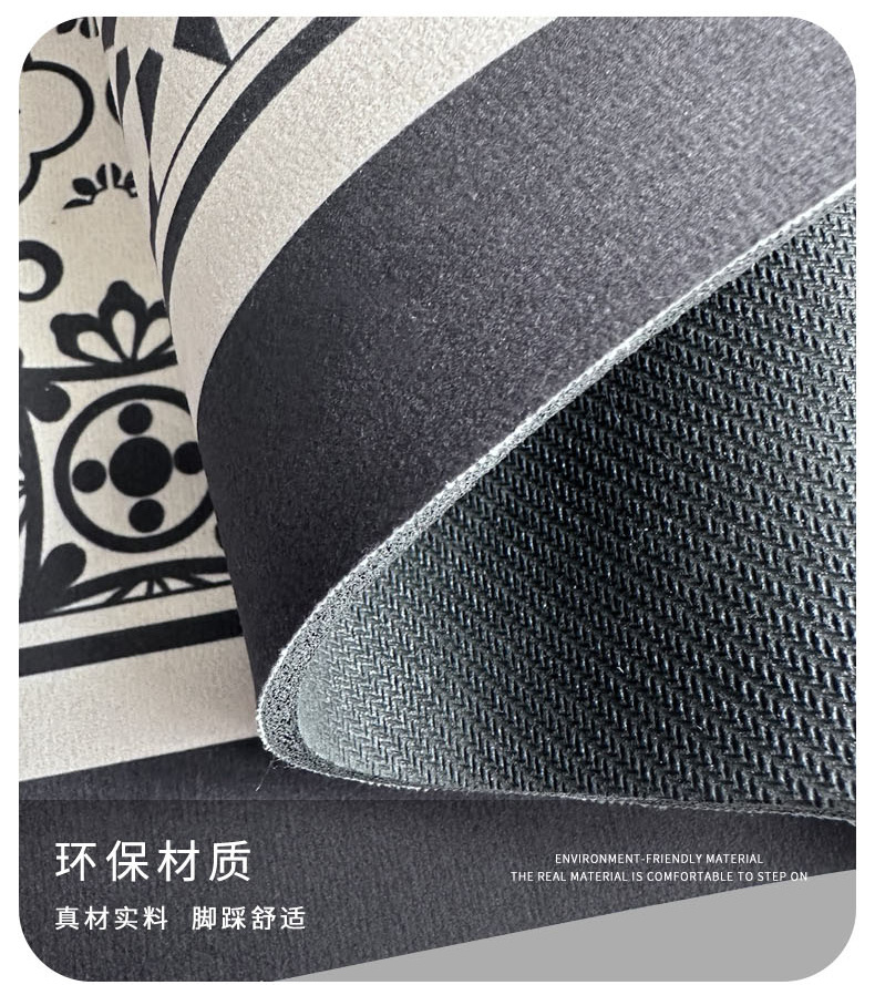 Absorbent bathroom mat, bathroom quick-drying foot mat, household washbasin carpet floor mat, anti-slip small flower soft floor mat at the door pic 5