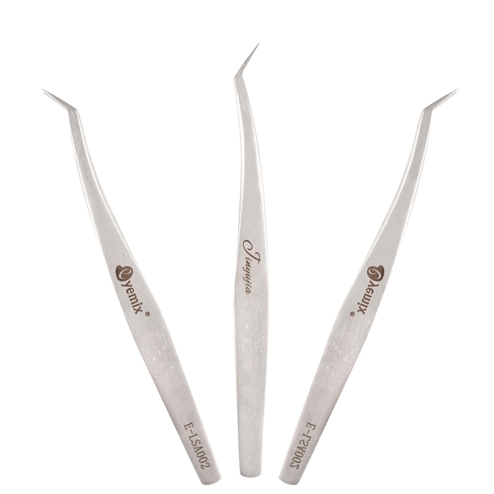 Genuine stainless steel Swiss eyelash extension false eyelash tweezers, Golden feather clips, dolphin clips, eyelash auxiliary tools pic 14