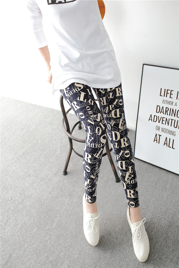 New spring dress, large-sized stretch, colorful star graffiti, personalized leggings for women pic 41