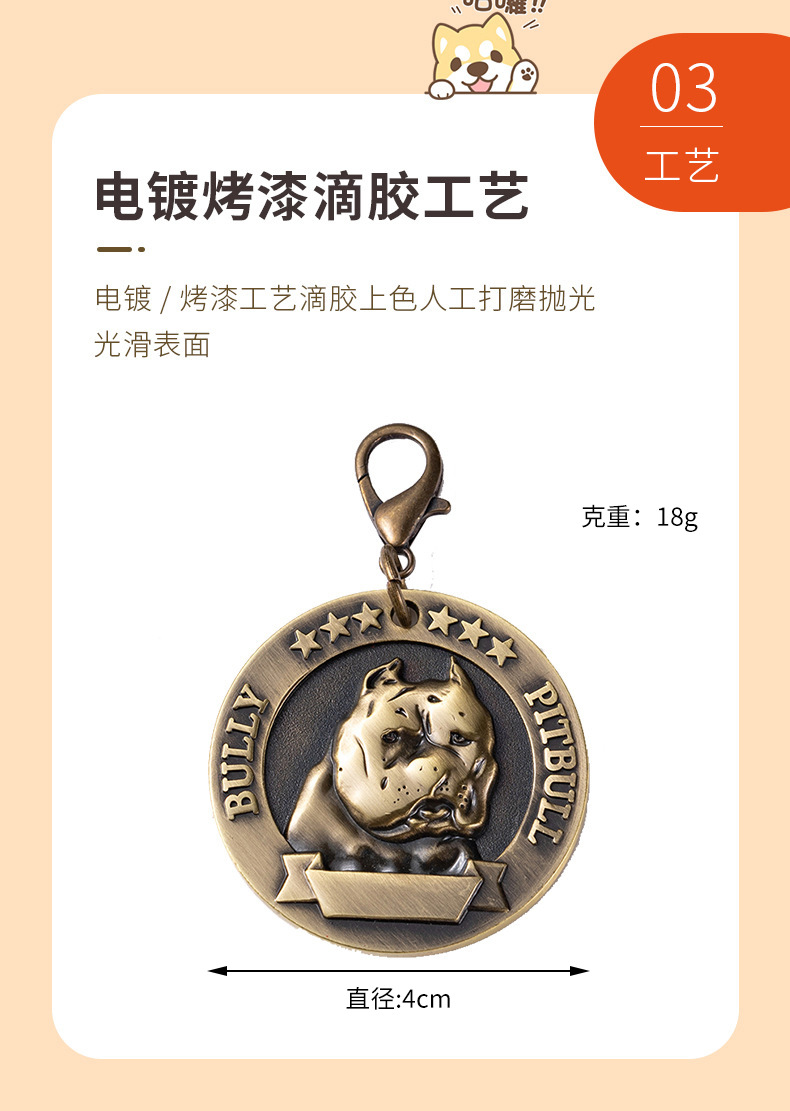 Fabricante en stock aleación de zinc etiqueta de identificación puede ser letterable pet dog anti-pérdida decoración colgante vintage zodiaco listado pic 7