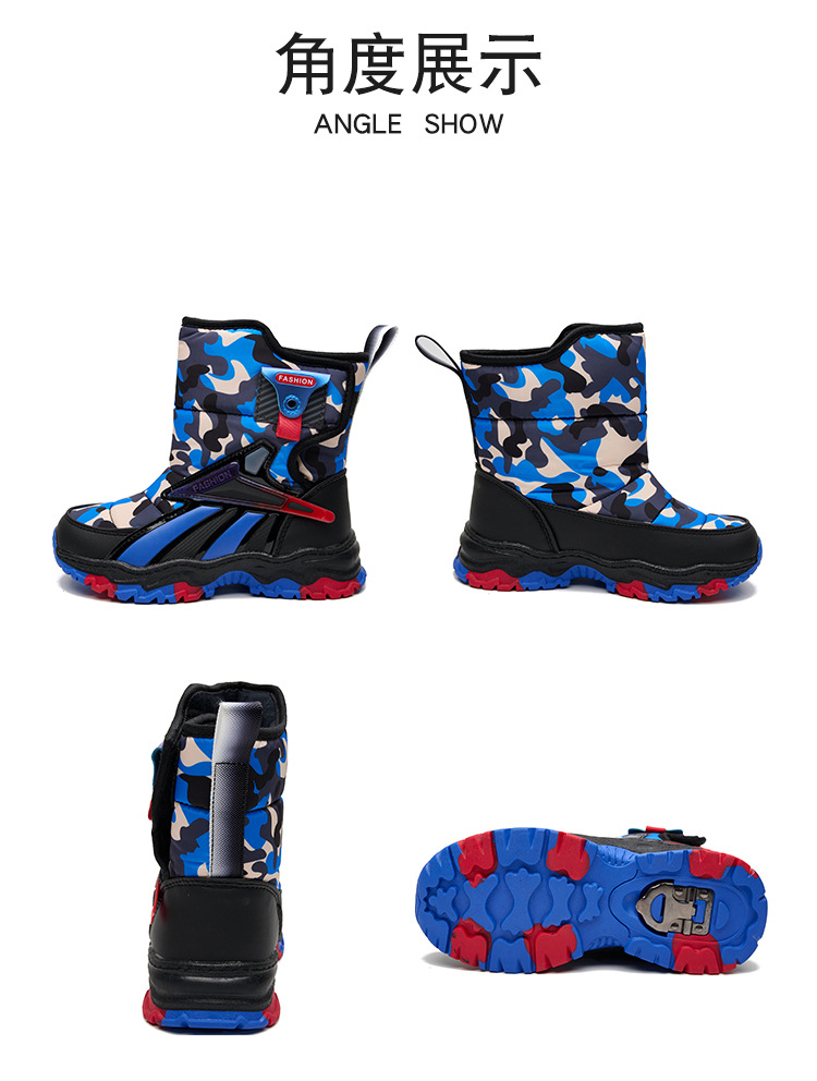 跨境儿童棉鞋现货2024冬季新款男童TPR平底女童加绒保暖棉鞋详情12