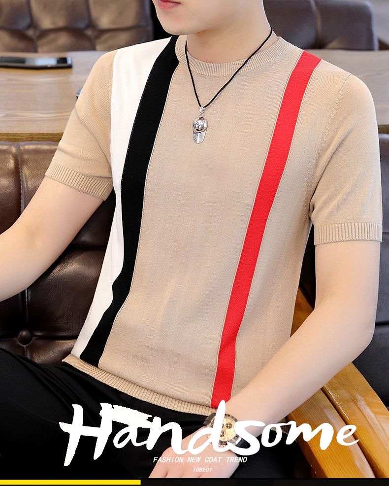 源头厂家2024夏季冰感透气时尚短袖T恤男新款青少年休闲百搭T恤男详情10