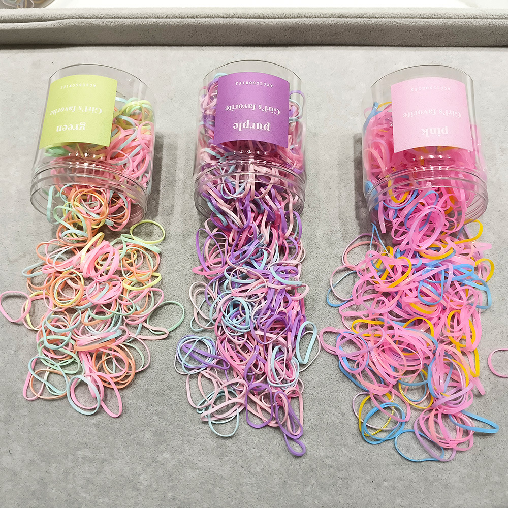 一次性扎头发彩色皮筋圈儿童发圈头饰高弹力橡皮筋发绳饰品批发详情4