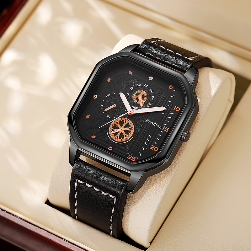 男士手表ins高颜值学生党方形石英表潮流大表盘青少年时尚运动款详情5