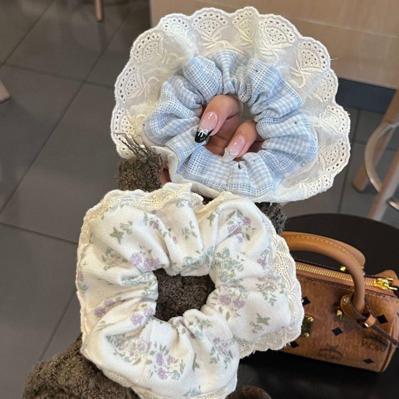 韩版ins大肠发圈高颜值网红蕾丝发饰高级感可爱发饰扎头发头饰女详情5