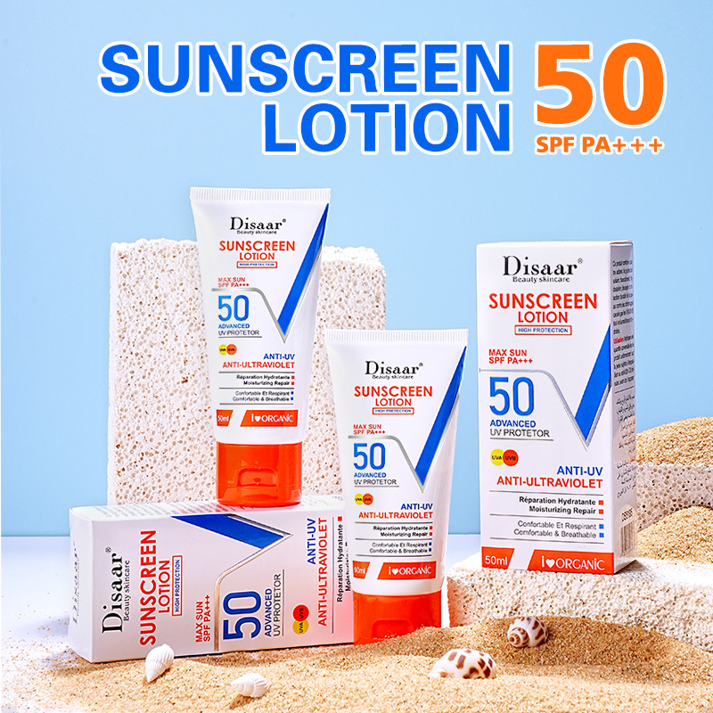 Disaar防晒霜防水脸身体手臂大腿防晒乳护肤品跨境批发sunscreen详情8