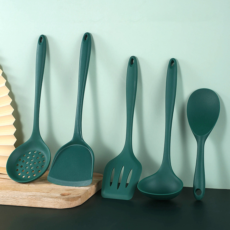 硅胶锅铲食品级耐高温不粘锅专用防烫隔热铲子家用汤漏勺厨具套装详情11