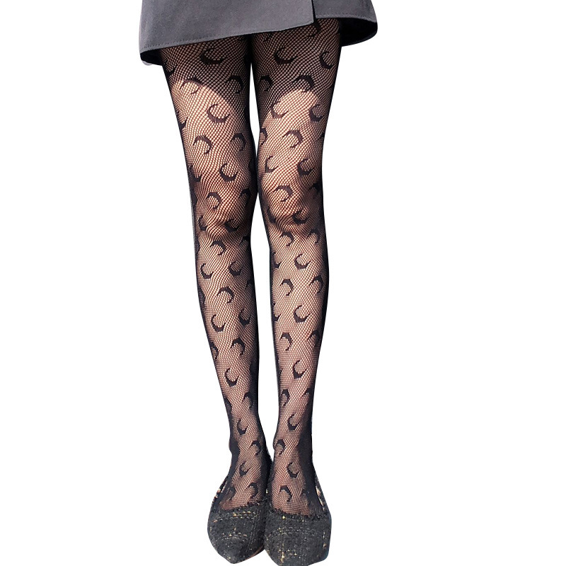 Cross-border special sexy tits medias medias telaraña cráneo red de pesca jacquard malla calcetines cientos de patrones disponibles pic 20