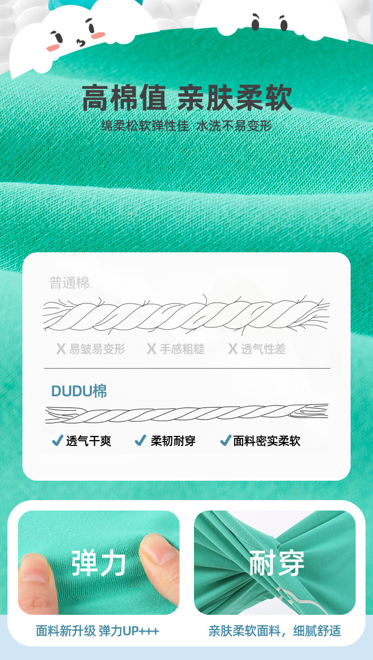 嘟嘟家儿童套装夏季宝宝短袖t恤夏装男童长裤女童体恤童装卡通潮详情7