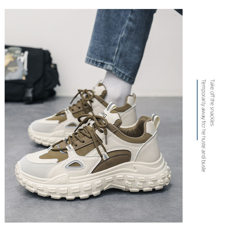 厚底时尚运动鞋夏季新款网红港风透气休闲男鞋工作防滑耐磨老爹鞋详情12