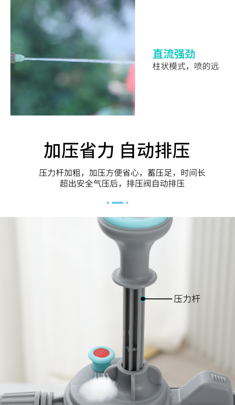 麦家高压喷水壶洗车喷泡沫神器消毒专用喷雾器园艺家用