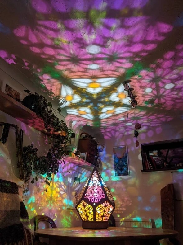 Bohemian Light创意浪漫烛光晚餐led彩灯波西米亚星空落地投影灯详情4