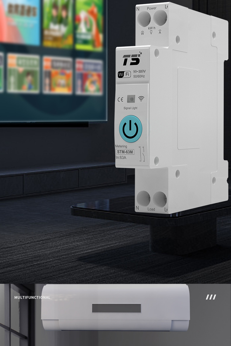 Tuya smart switch, wireless WIFI, mobile phone remote control, home circuit breaker, power monitoring, timed on-off device pic 4