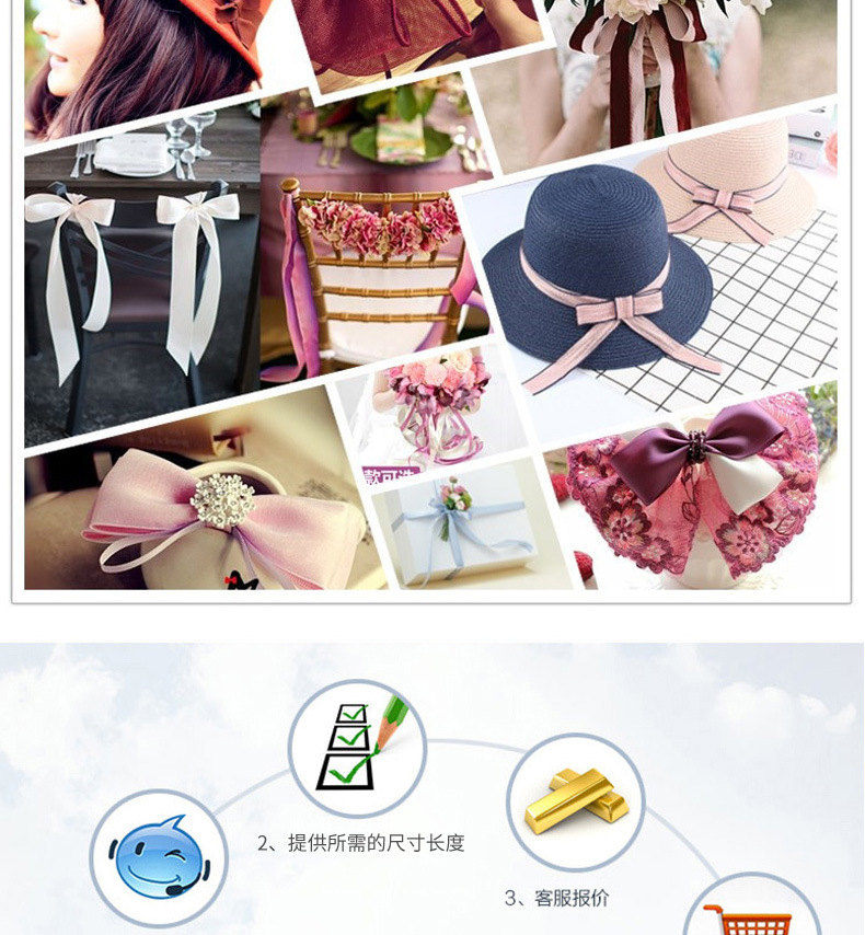 Korean single crepe yarn webbing DIY handmade ribbon bow material lotus leaf edge snow yarn single stripe crepe yarn webbing pic 16