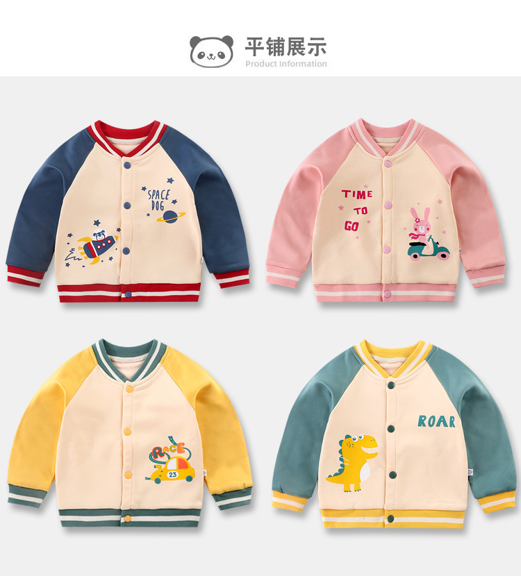 Niños peluche chaquetas chaquetas hombre niña casual béisbol ropa bebé otoño invierno exterior cardigan niños al por mayor pic 7