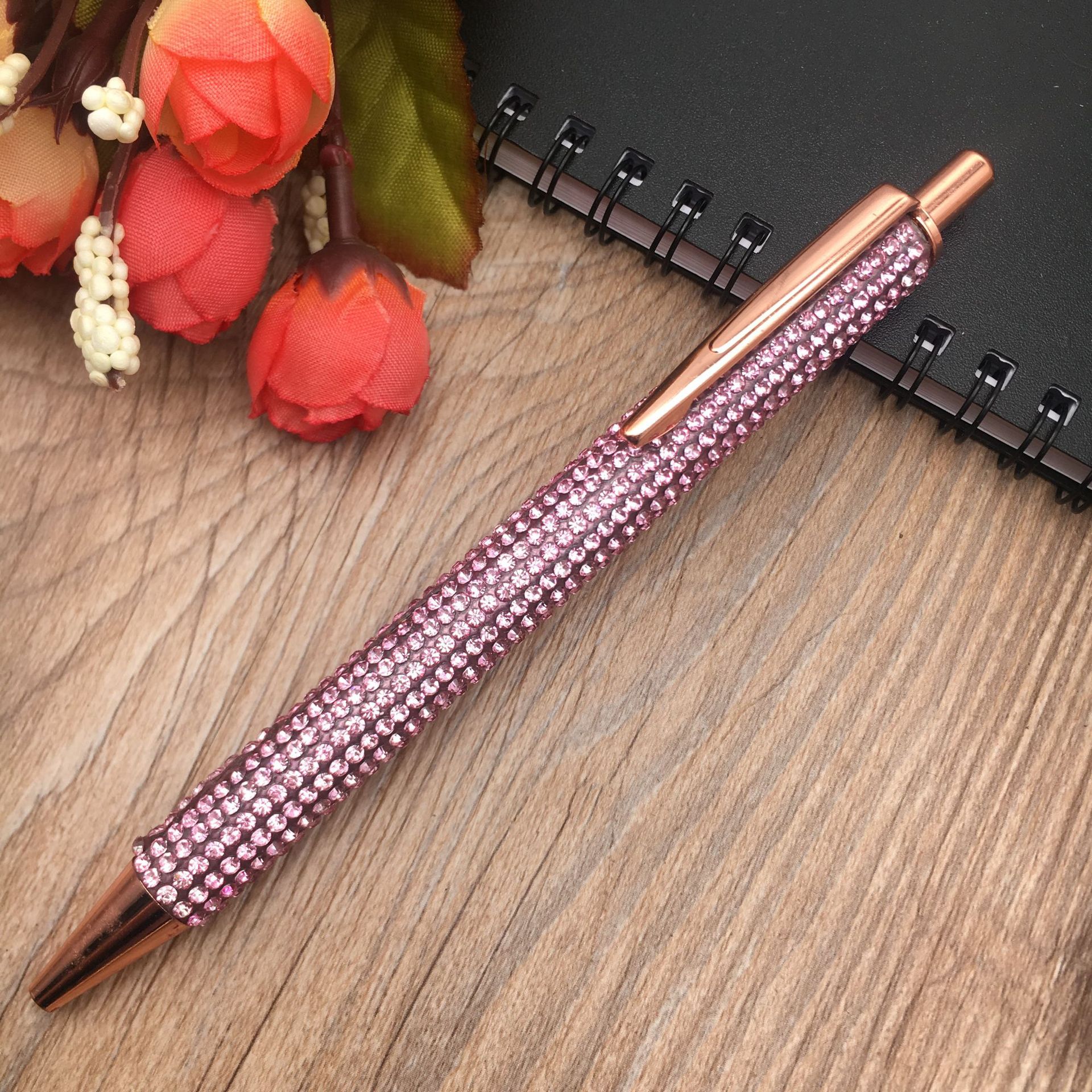 Metal core press diamond pens, ballpoint pens, multi-color copper metal pens, crystal pens, water diamond pens are in stock and available for wholesale pic 8