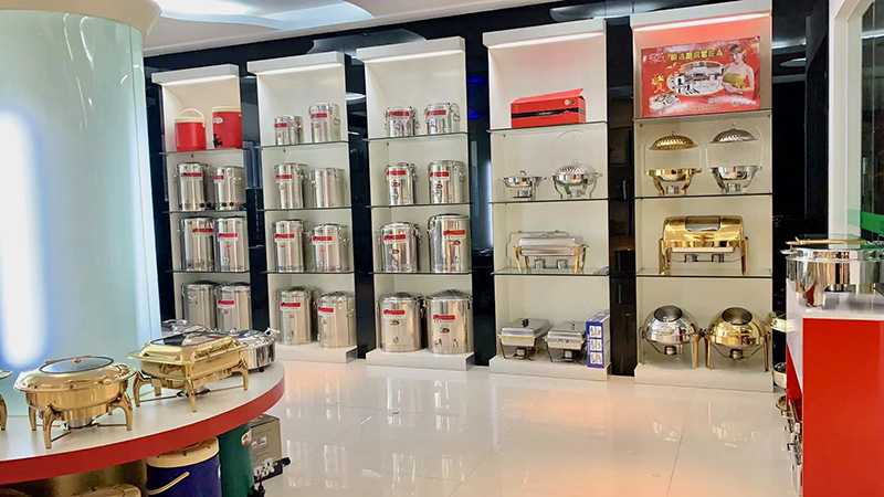 加厚不锈钢翻盖自助餐炉跨境圆形全翻盖酒店餐厅用布菲炉保温炉详情7