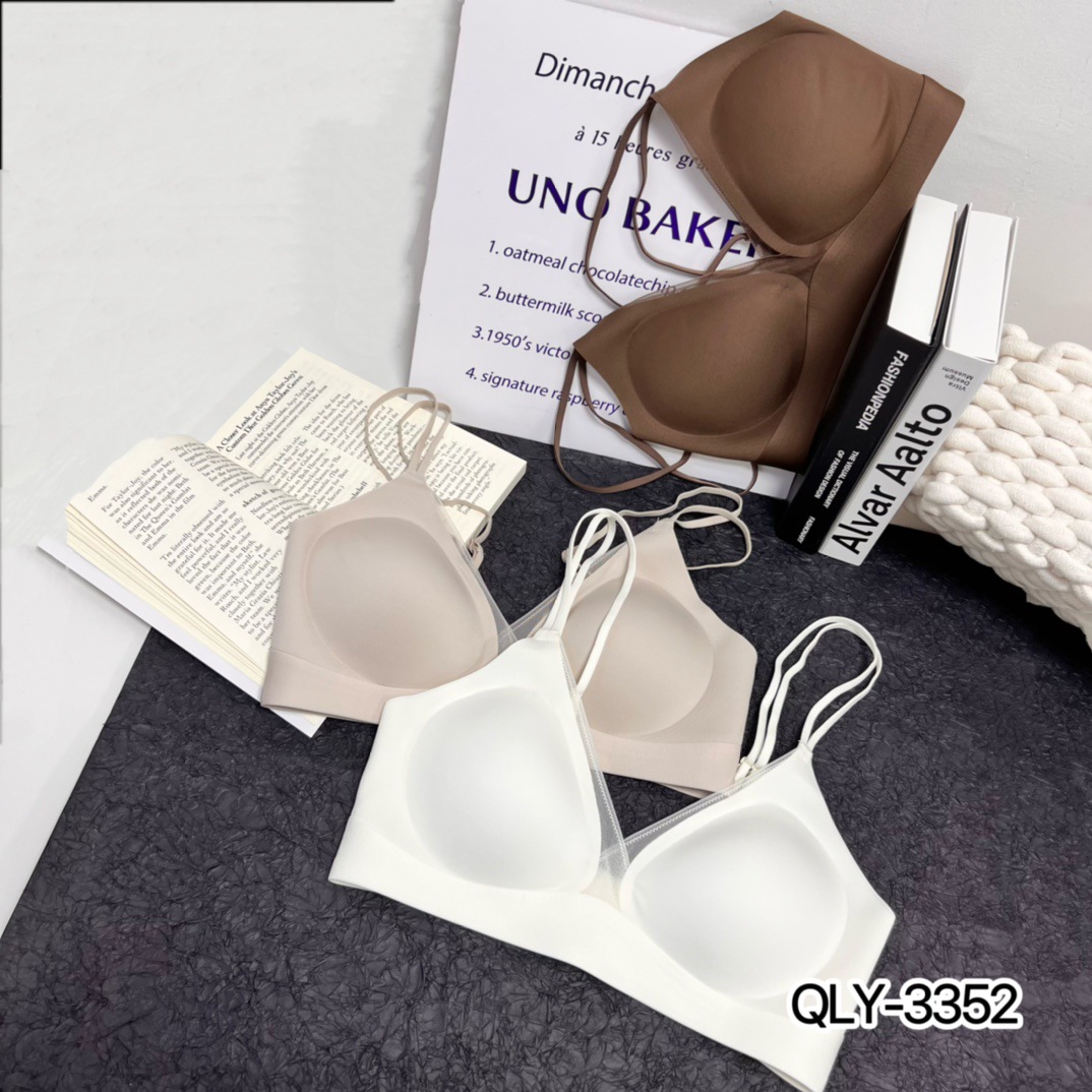 3352无钢圈轻奢感薄杯美背深V聚拢性感无痕提拉网纱简约内衣详情15