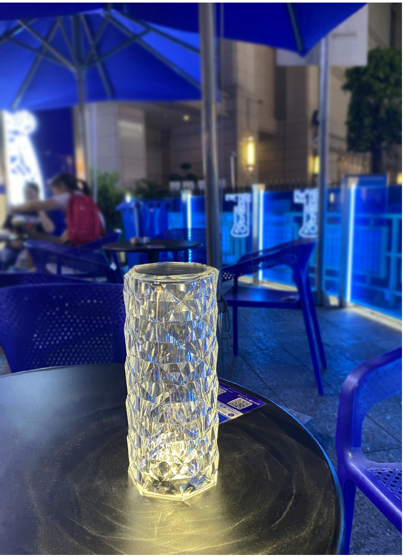 西班牙水晶台灯 网红氛围玫瑰灯北欧创意小夜灯 床头装饰钻石台灯详情11