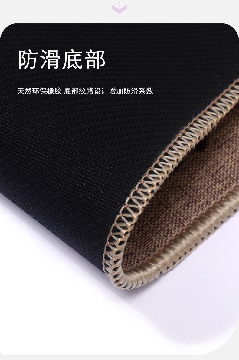 Japanese-style linen kitchen MATS, natural rubber bathroom anti-slip MATS, door MATS, bathroom and toilet anti-slip absorbent foot MATS pic 3