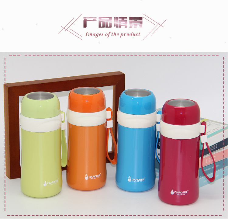 HUFA304 stainless steel outdoor sports vacuum lifting rope portable student leisure insulated water cup pic 7