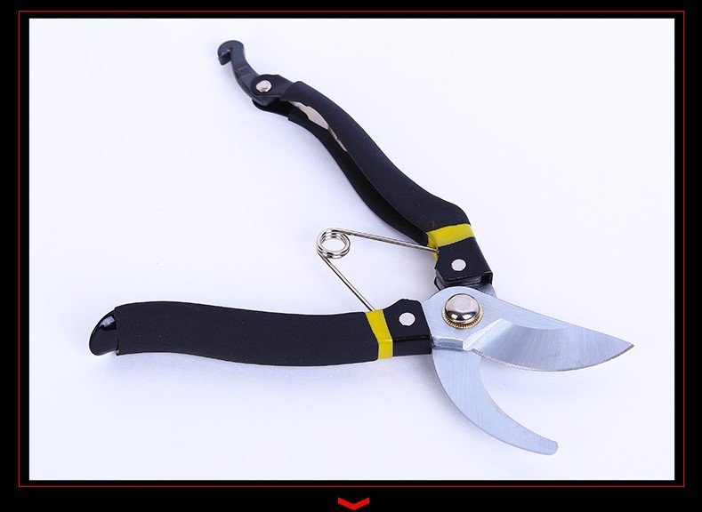 台湾青藤木园林剪刀 修枝剪 果枝剪 防滑耐磨黑黄手柄 花枝修剪详情13