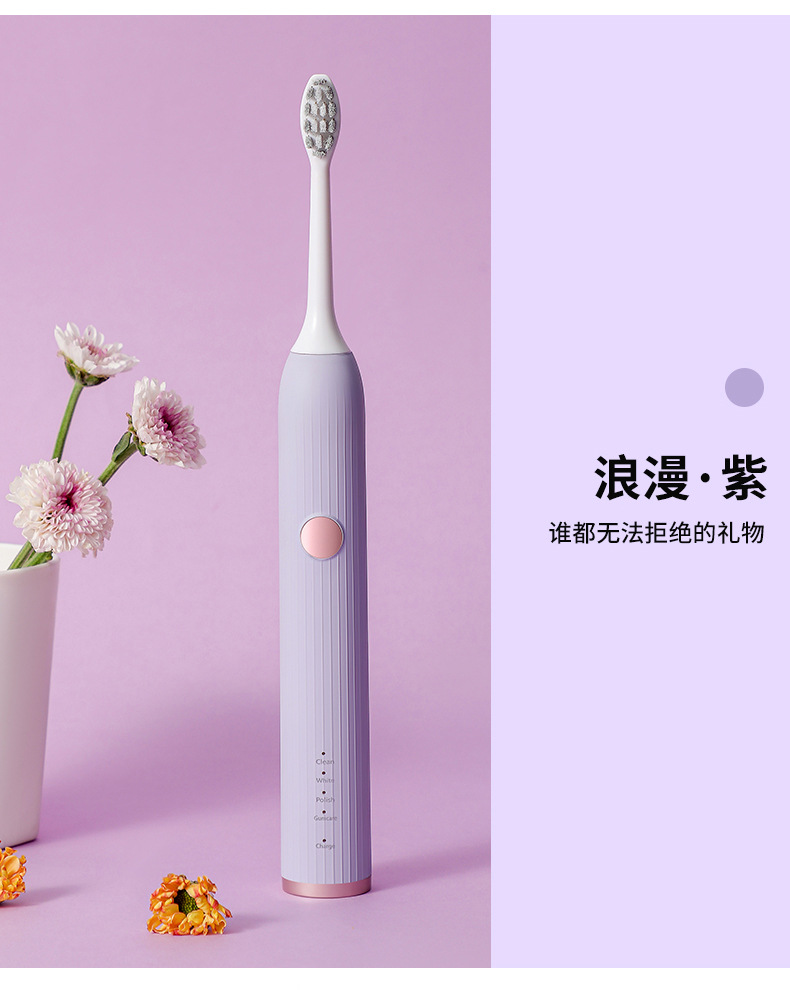 磁悬浮电动牙刷扫振成人款软毛情侣声波家用充电款電動牙刷批发详情17