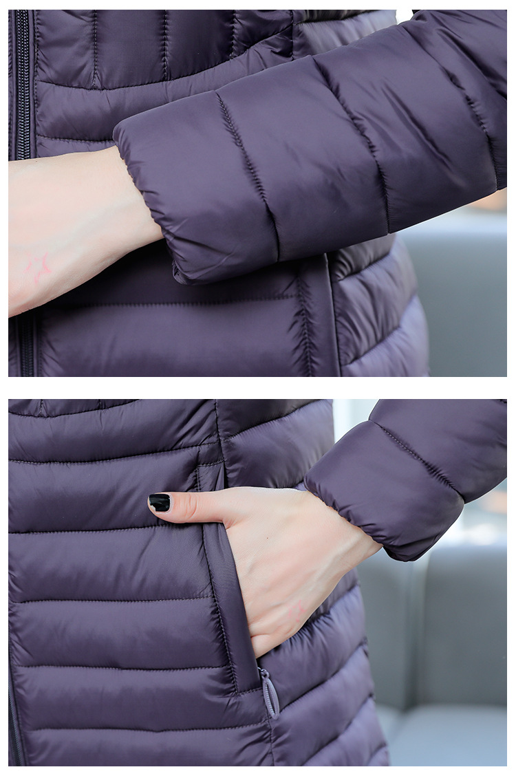 A mid-length cotton-padded jacket for women, 2020 winter new style Korean large-sized slim-fit down cotton-padded jacket, one piece consignment pic 29