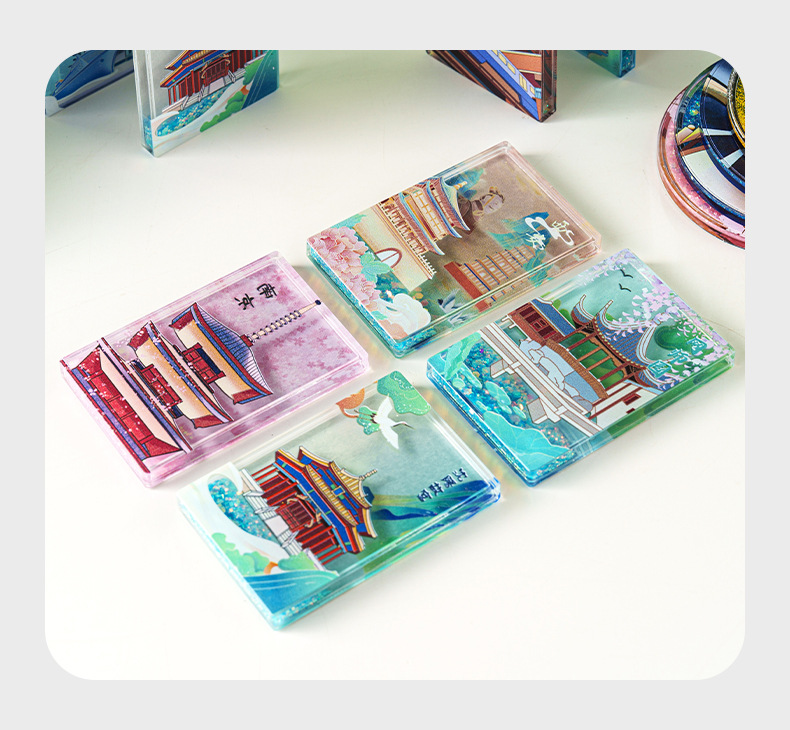 全国城市冰箱贴亚克力滴胶磁贴现货文创旅游景区工艺品创意冰箱贴详情9