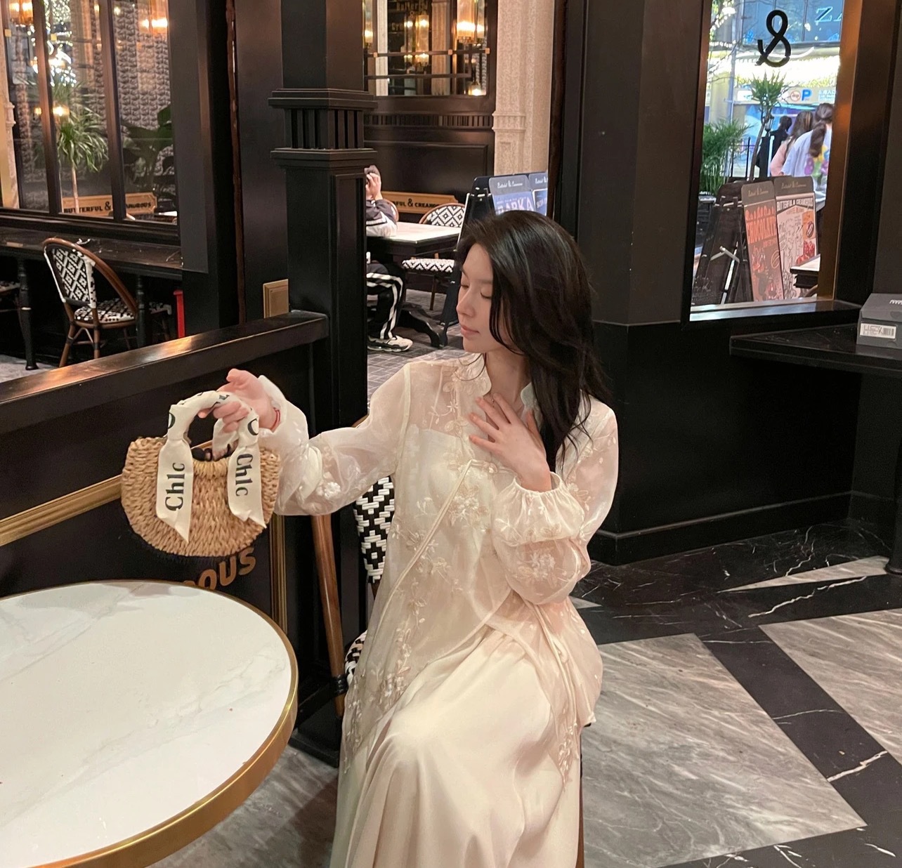 新中式国风套装裙女2024夏季新款气质仙气上衣半身裙刺绣两件套详情8