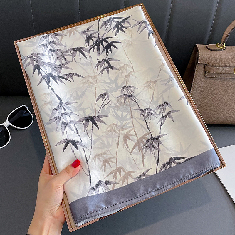 韩版印花时尚洋气丝巾女秋冬季薄款保暖围巾两用披肩御寒围脖纱巾详情8