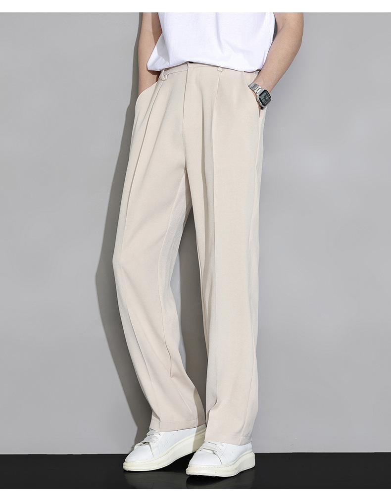 2024新款西裤男士夏季阔腿直筒宽松休闲长裤冰丝速干春秋西装裤子详情20