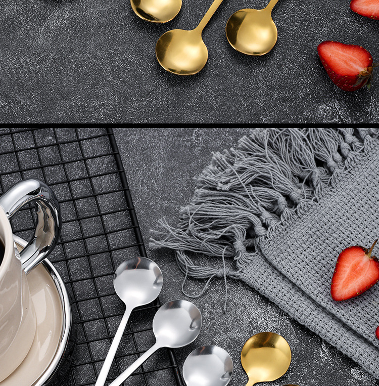 不锈钢小圆勺燕窝银耳勺子蜂蜜甜品婚礼伴手礼搅拌勺礼品勺咖啡勺详情16