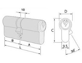 9003MAB-C01-F double opening single opening knob lock core 54, 60, 70, 80, 90 lock heads pic 5