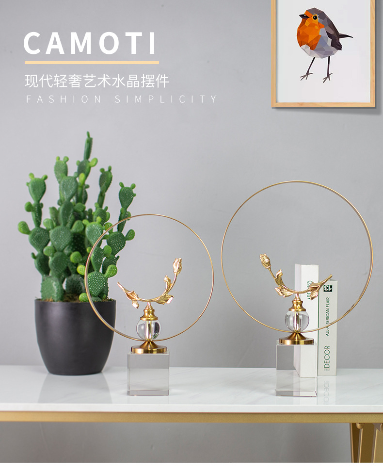 Creative modern and simple home handicrafts, crystal ornaments for living rooms, office desks, artistic decorative arrangements pic 17