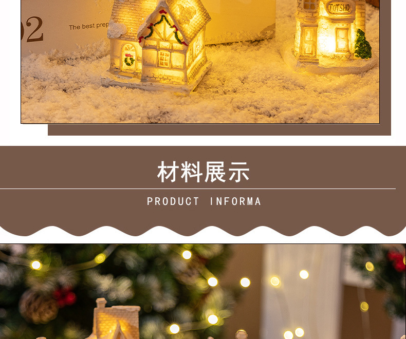 Christmas decorations, Christmas resin small houses, LED illuminated houses, Christmas micro-landscape ornaments, Christmas gifts pic 7