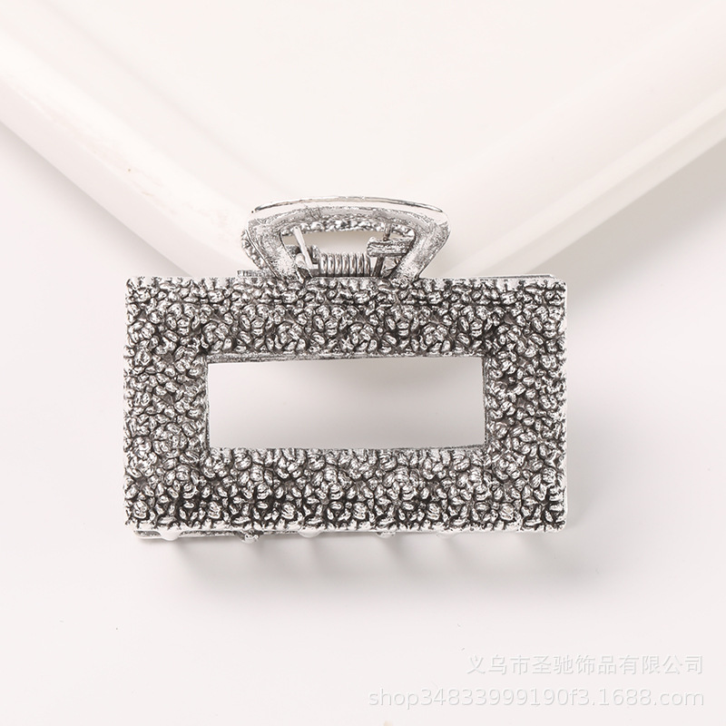 Cross-border korean version alloy plating hairpin tarjeta de pelo simple influencer mujer pelo agarrar moda versátil chao-chan liu clip pic 15