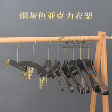 网红仿亚克力衣架透明水晶衣服架服装店塑料轻奢女装衣挂裤夹批发详情6